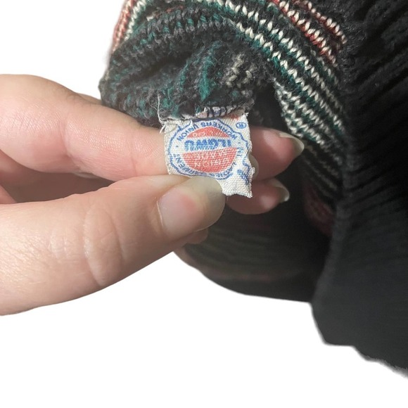 Triscots St. Raphael Vintage Grandpa Core Sweater w/Geometric Design - Picture 3 of 8